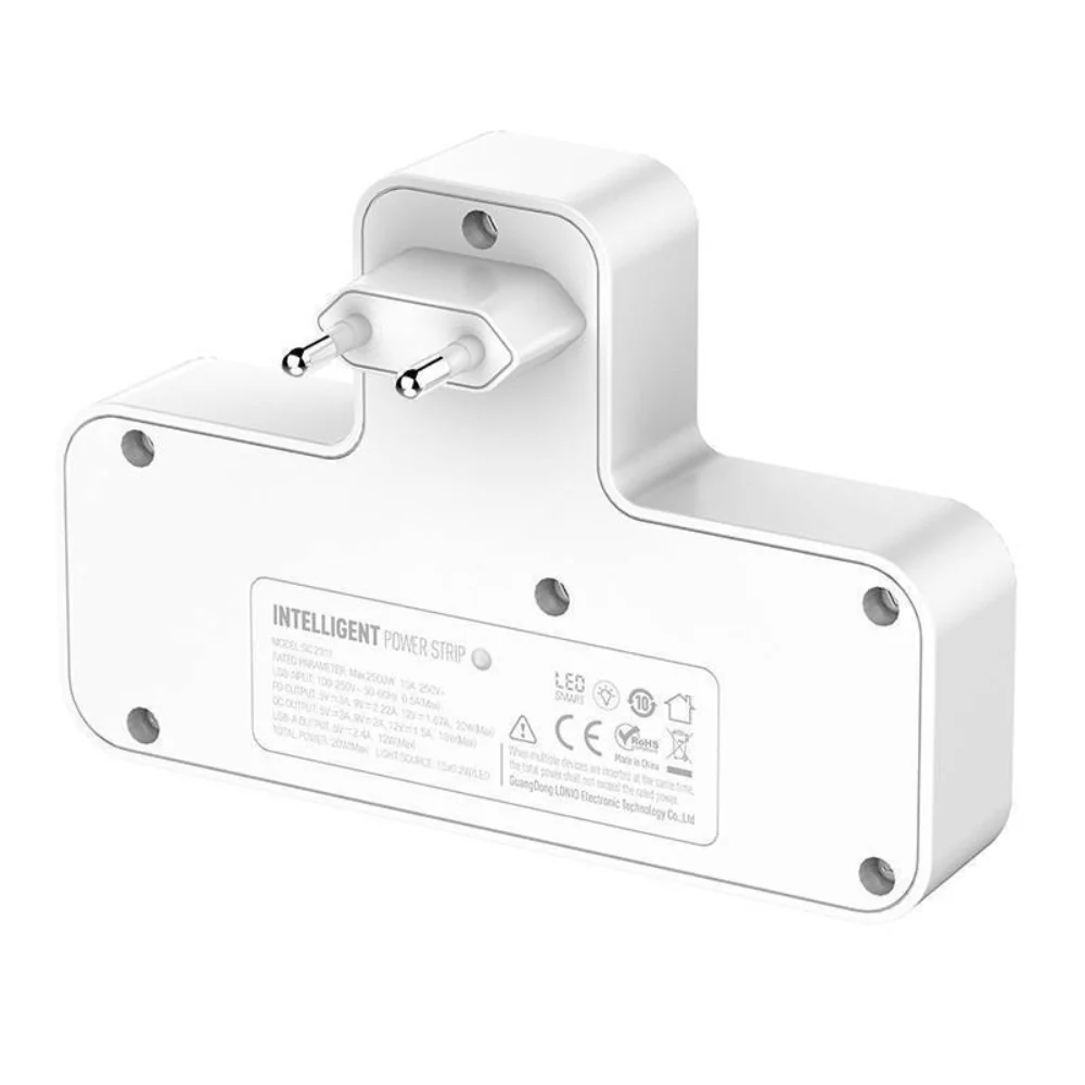 LDNIO SC2311 AC Power Sockets with 2 AC Outlets, 2USB, USB-C, 2500W LDNIO SC2311 AC Power Sockets with 2 AC Outlets, 2USB, USB-C, 2500W
